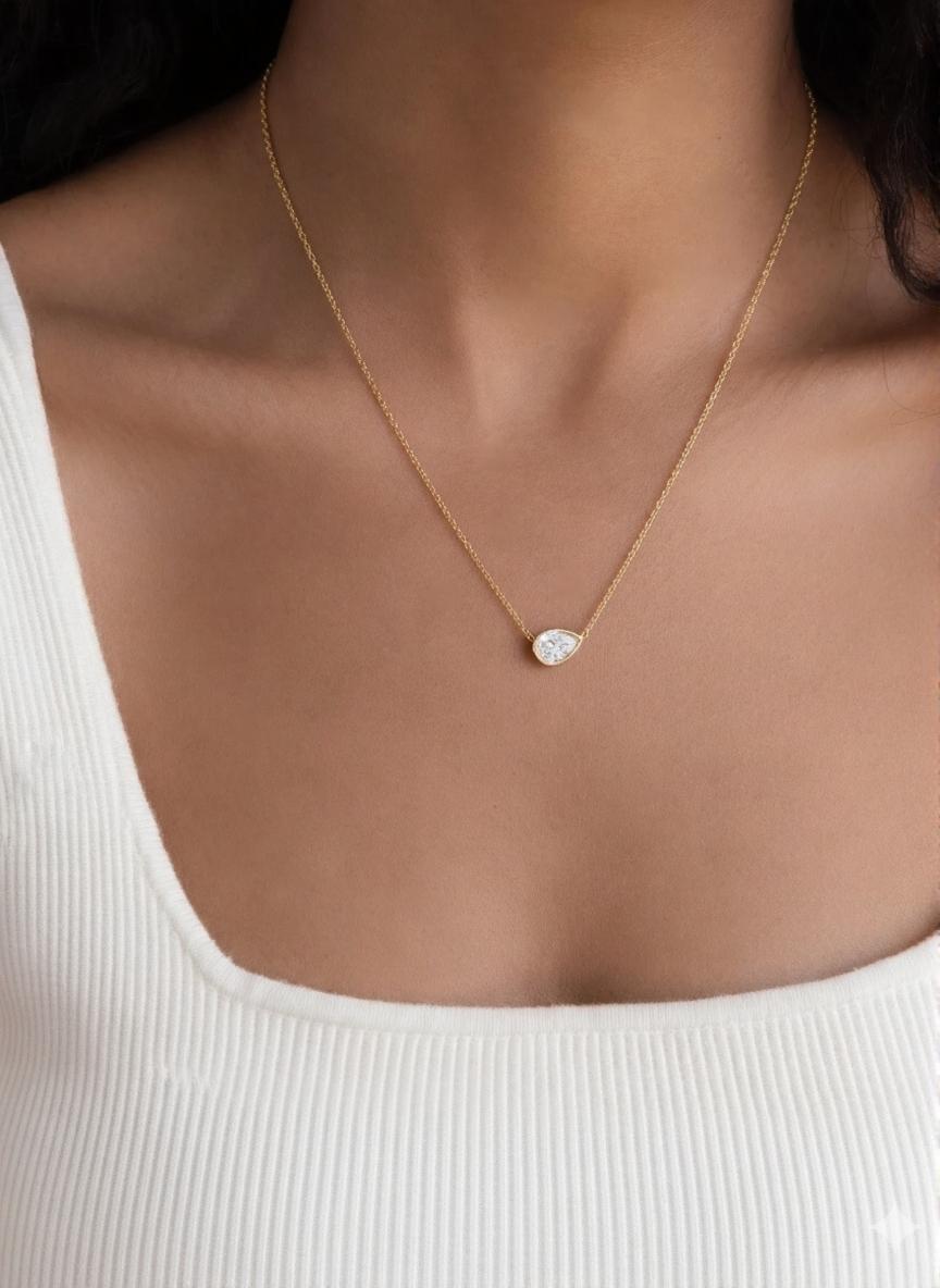 Collier goutte de diamant