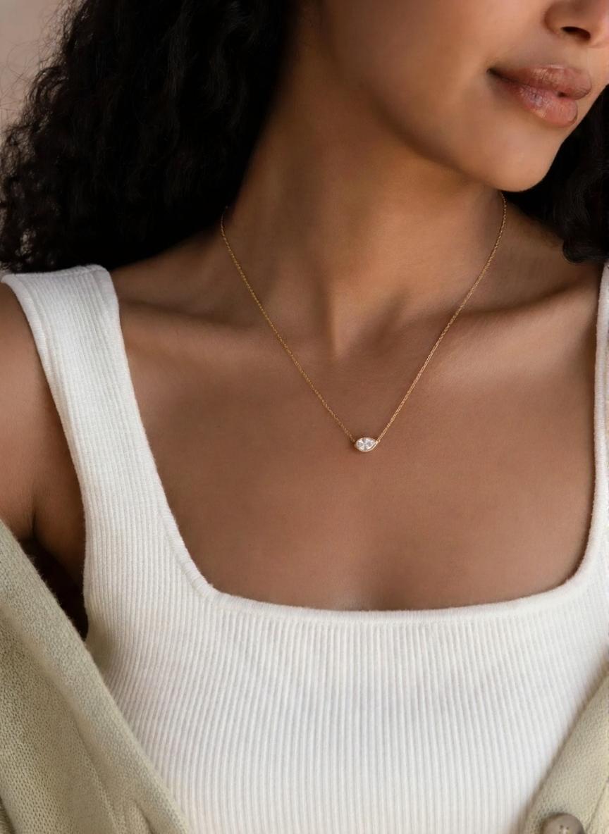 Collier goutte de diamant