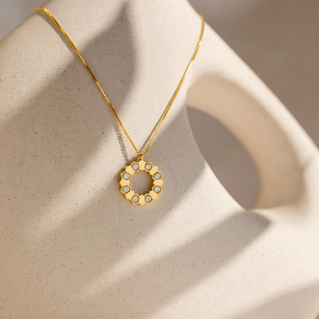 Collier nid d'abeille
