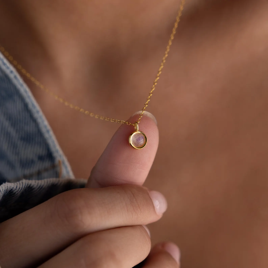 Collier pendentif pierre de lune