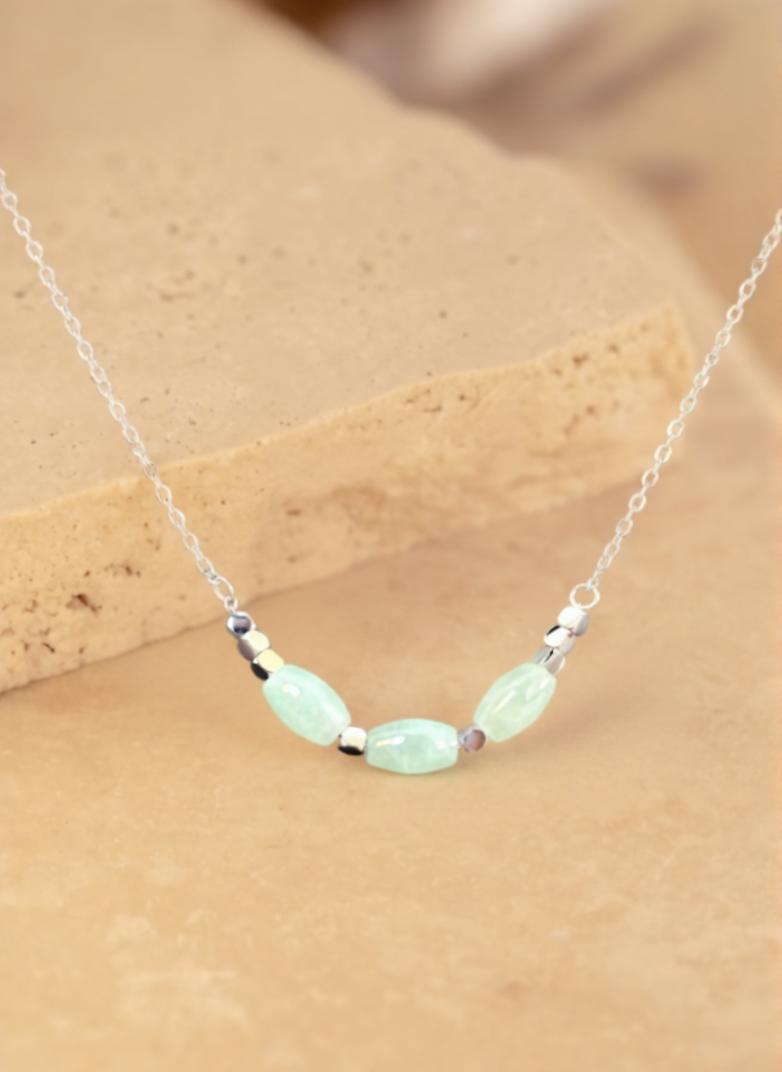 Collier aigue-marine naturelle