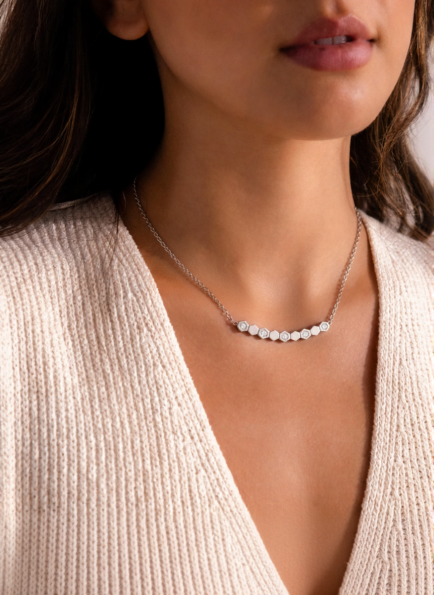 Collier nid d'abeille