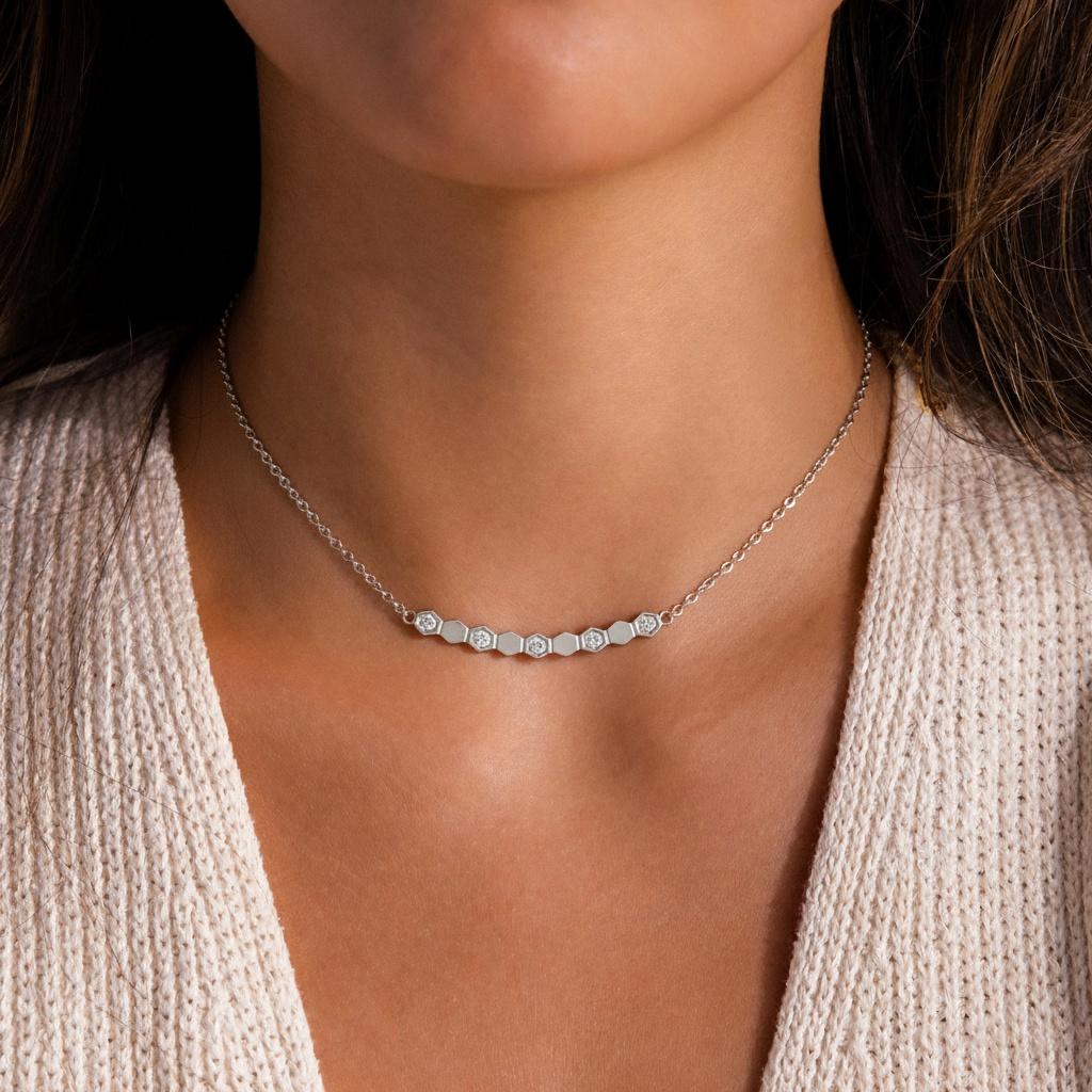 Collier nid d'abeille