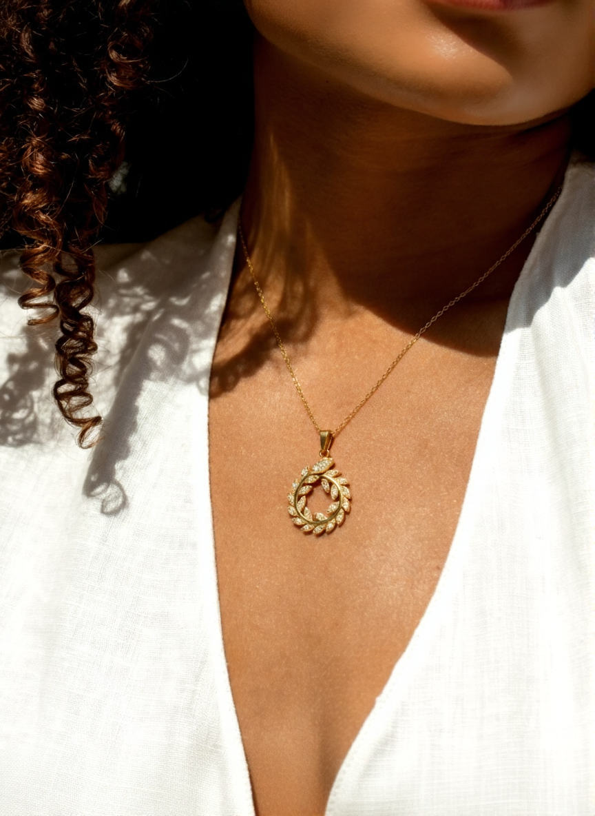 Collier couronne de fleurs