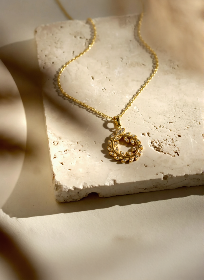 Collier couronne de fleurs