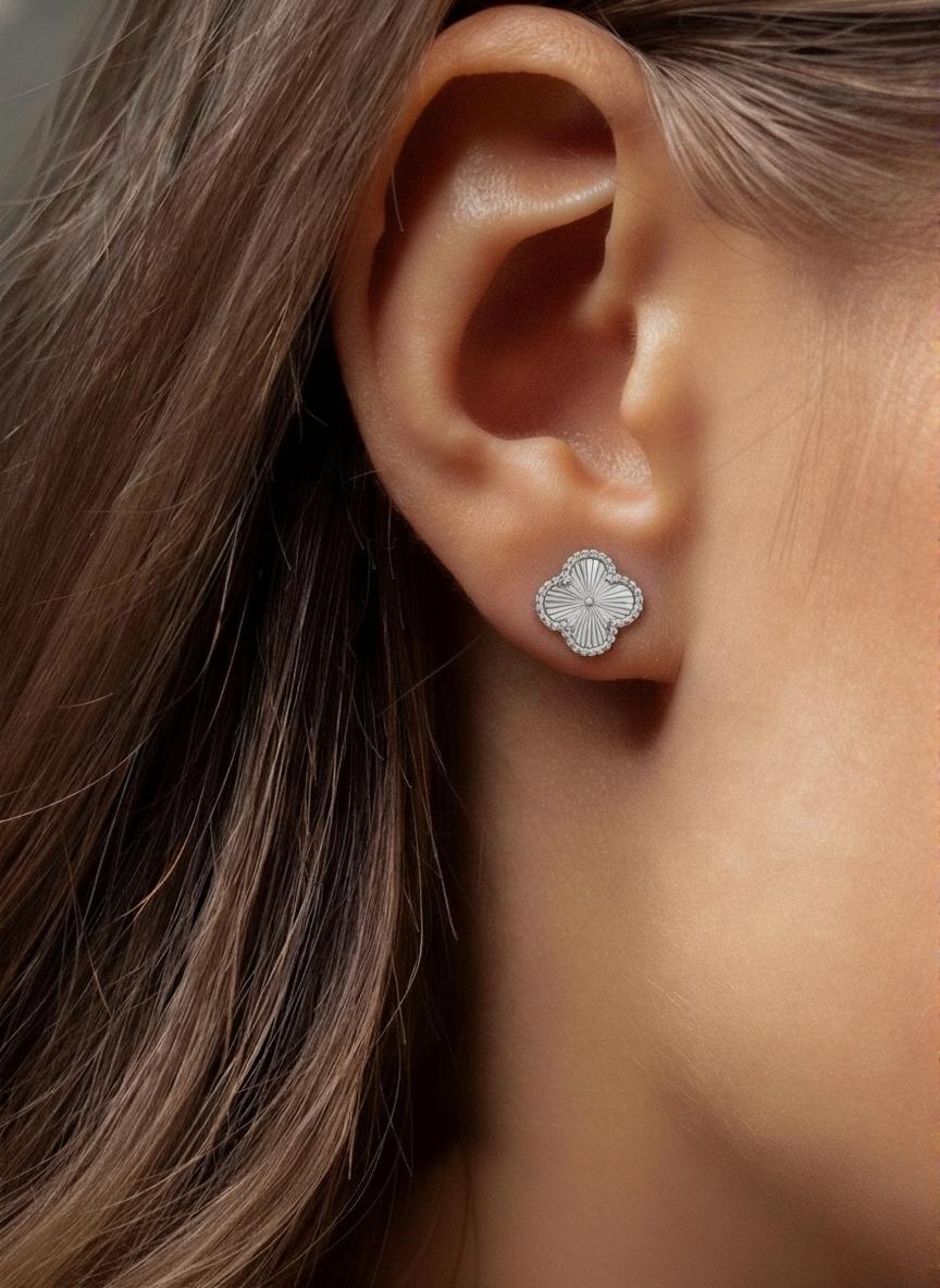 Boucles d'oreilles trèfle