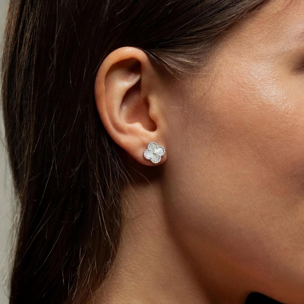 Boucles d'oreilles trèfle