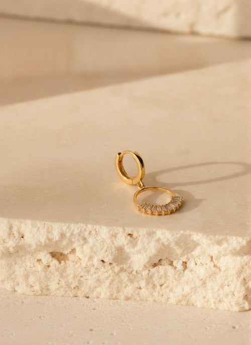 Boucles d'oreilles cercle chamoisées