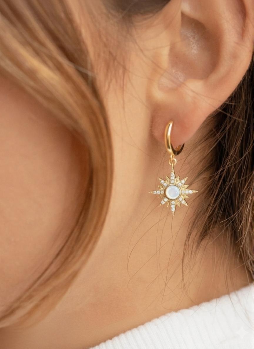 Boucles d'oreilles Étoile Opale