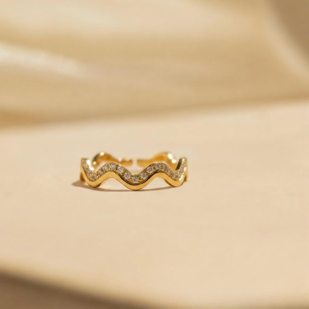 Bague design vague unique