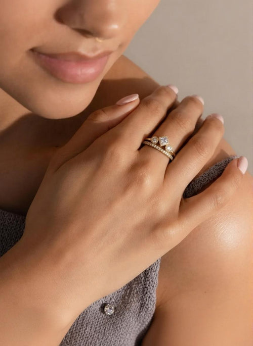 Bague réglable en diamant