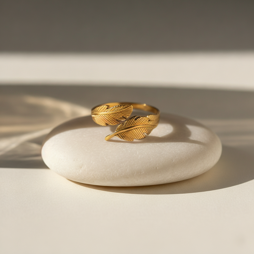 Bague plume d'ange