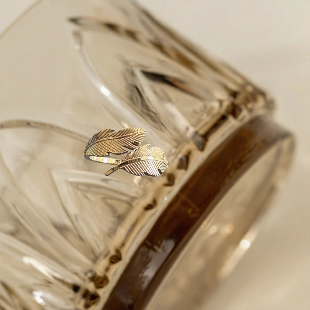 Bague plume d'ange